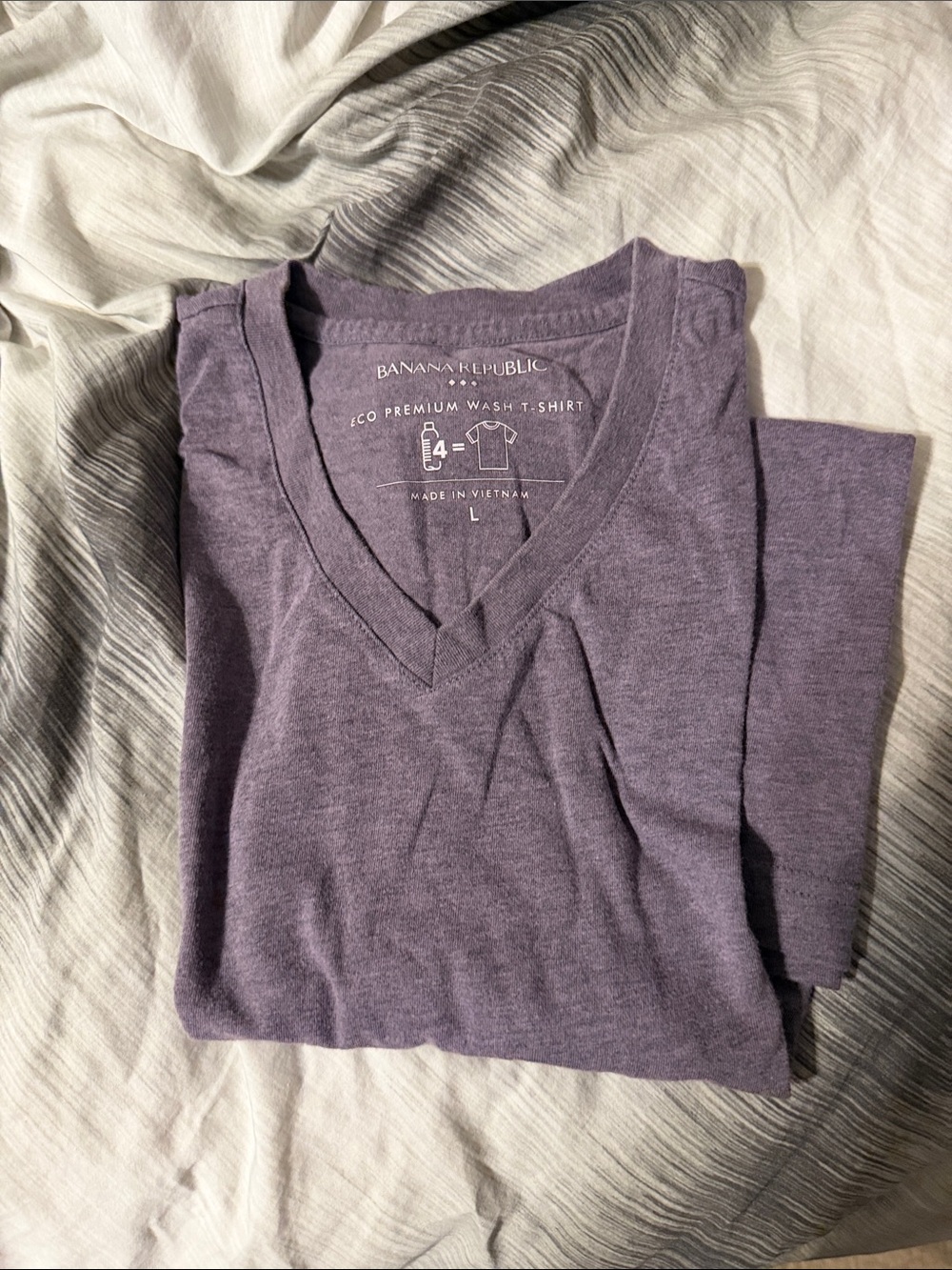 Banana Republic Lavender V-Neck Tee